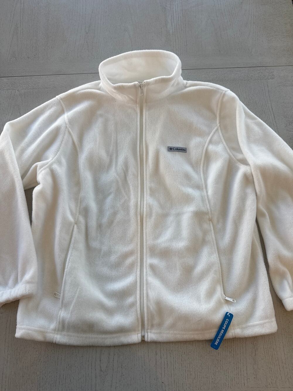 NWT Columbia Fleece Full Zip Jacket 2XL White Polar Bear Ice Princess